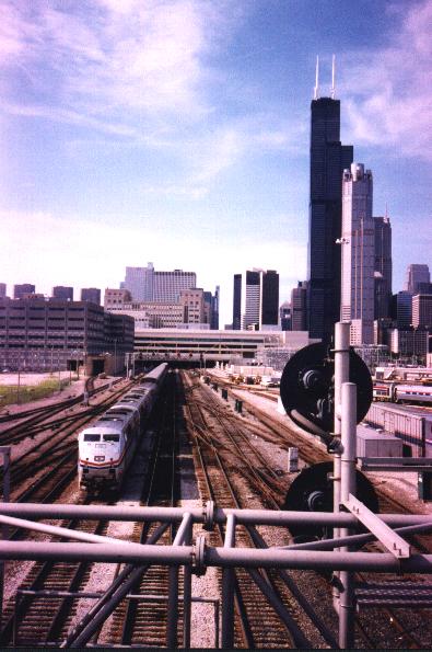 The Southwest Chief departs Chicago in August 1998