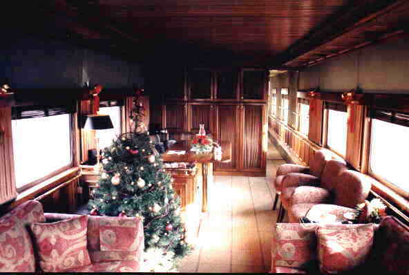 Lounge decorated for Christmas Holidays 1997